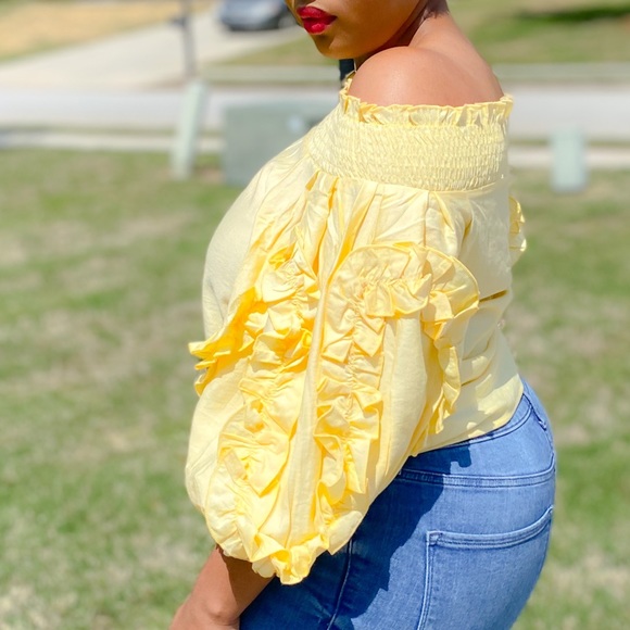 Poplin Ruffle Top - Picture 2 of 8